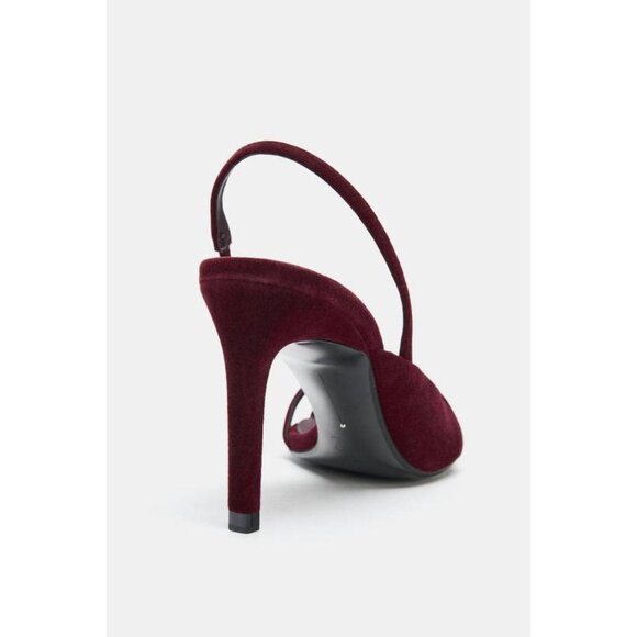 ZARA VELVET EFFECT HEELED SANDALS - Picture 5 of 5